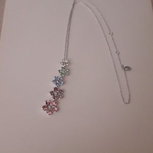 Necklace with Colored Flowers